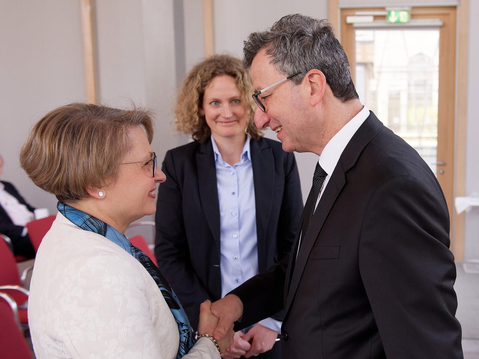 Bettina Limperg, Jens Gnisa - Festakt 110 Jahre DRB Jens Gnisa begrüßt Bettina Limperg beim Festakt 110 Jahre DRB